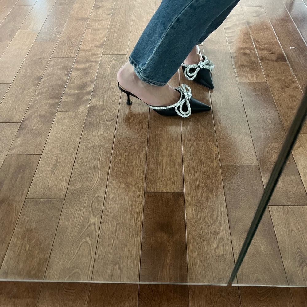 Mach and Mach double bow satin mule - Picture 4 of 5